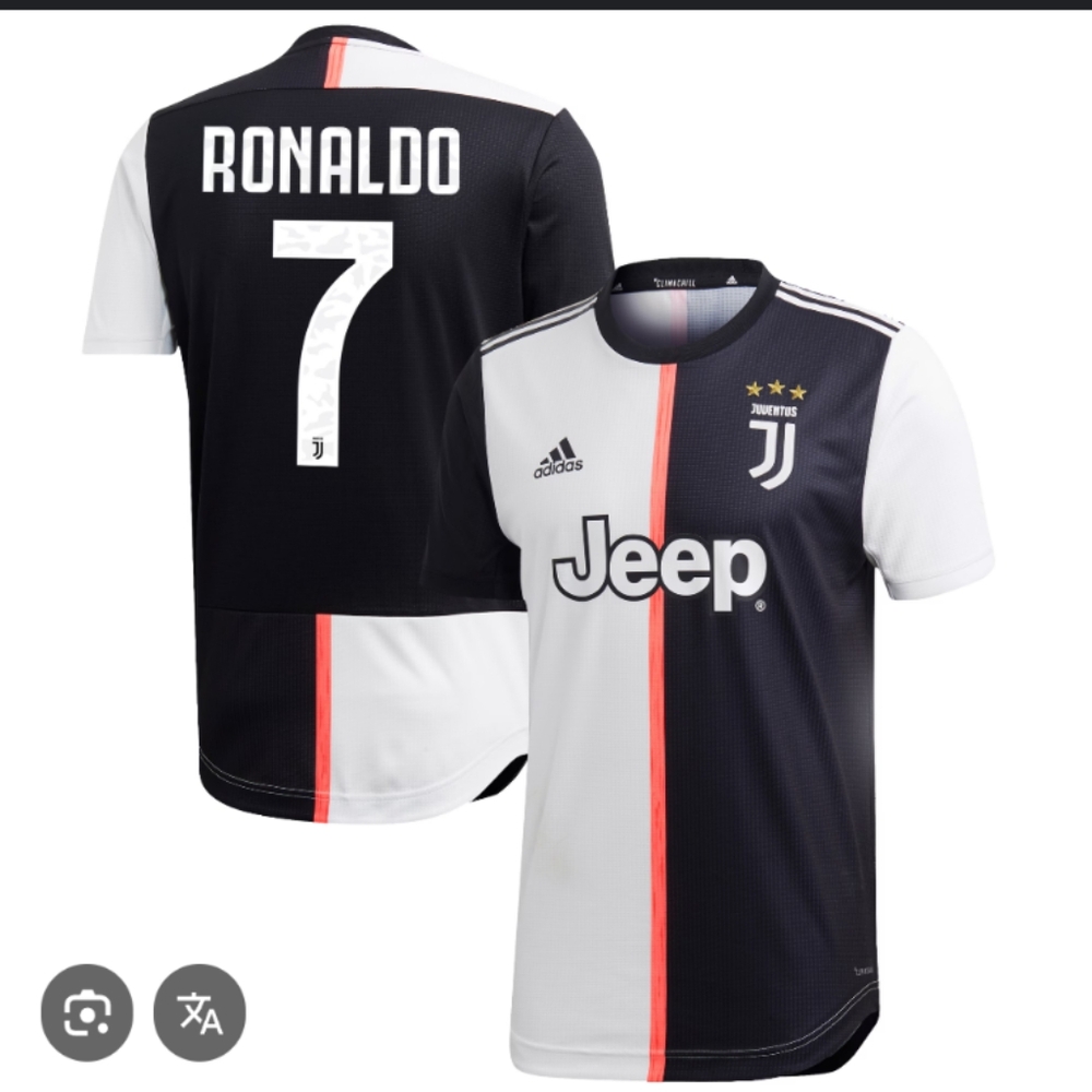 Adidas Black and White Juventus Men's Shirt